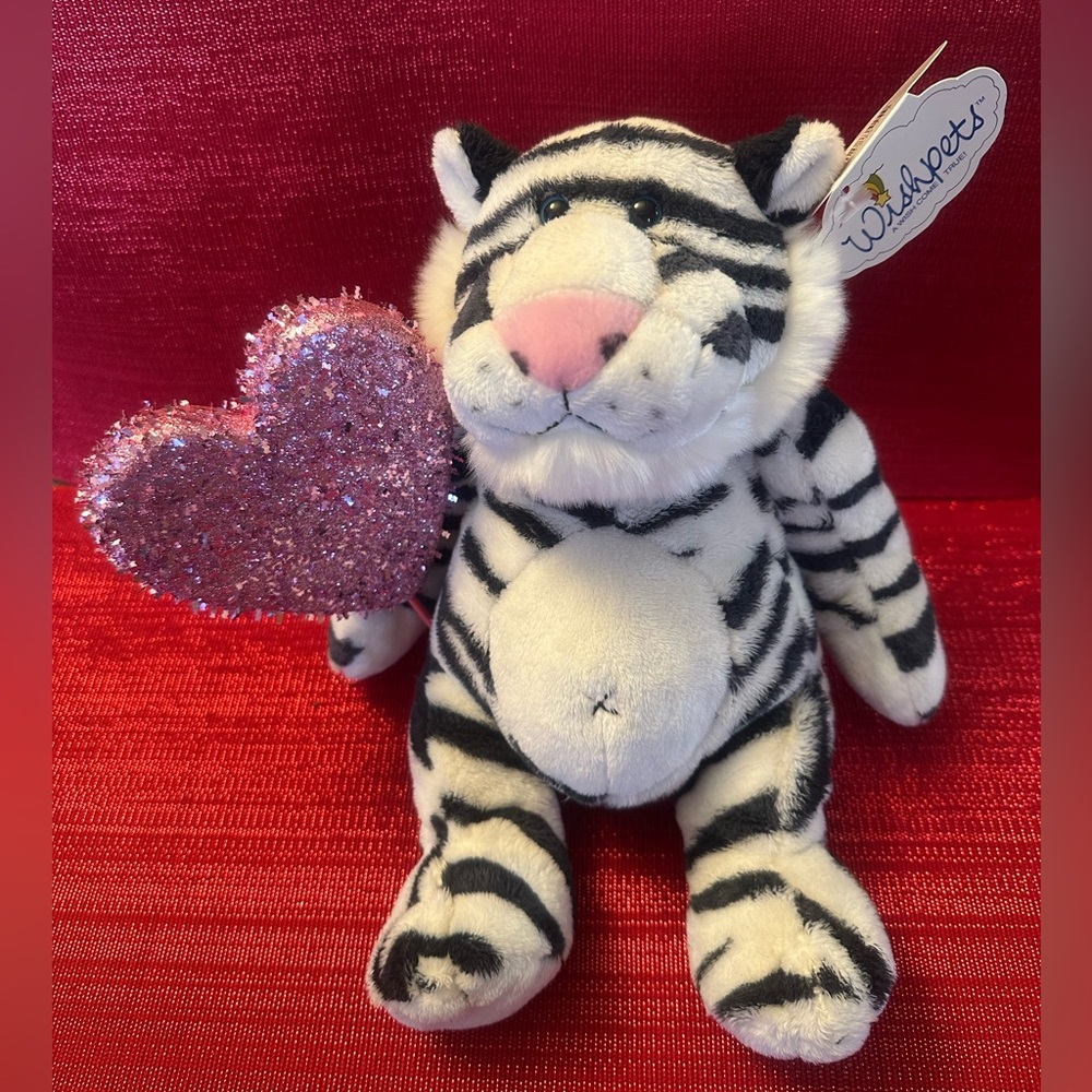 Wishpets 2002 “NANA” 10” Plush Black & White Tiger